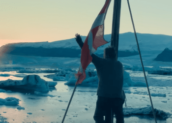 A stunning view from the Netflix Movie 'Against the Ice'.