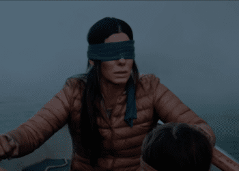 Sandra Bullock as Malorie in the movie 'Bird Box'.