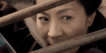 A fighting scene in the movie Crouching Tiger, Hidden Dragon: Sword of Destiny