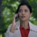 Kate Bradley (Tiya Sircar) talking at the phone in the Netflix movie 'Good Sam'.
