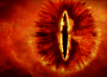 The Eye of Sauron in the movie 'The Lord of the Rings: The Two Towers'.