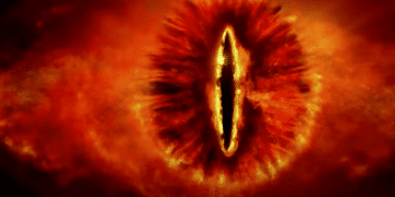 The Eye of Sauron in the movie 'The Lord of the Rings: The Two Towers'.