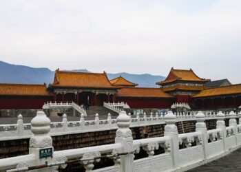 Zhejiang, China - January 21 2020 : Hengdian World Studios the world's 2019s largest film & TV shooting base. It's National 5A Tourist Attraction, and the largest film and TV tourism theme park cluster of China.