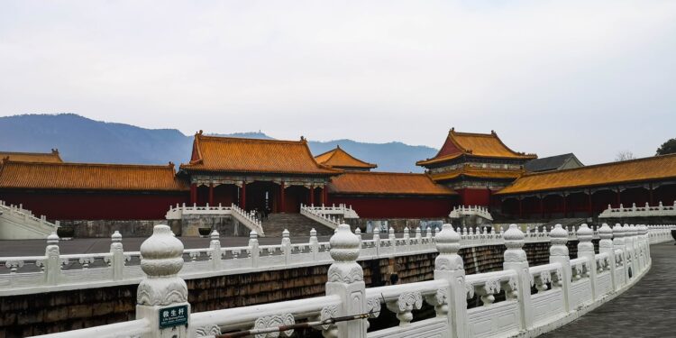 Zhejiang, China - January 21 2020 : Hengdian World Studios the world's 2019s largest film & TV shooting base. It's National 5A Tourist Attraction, and the largest film and TV tourism theme park cluster of China.