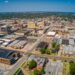 Aerial View of Downtown Hutchinson, Kansas in Summer