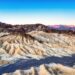 Badlands view from Zabriskie Point in Death Valley National Park at Sunset, California