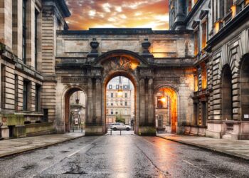 Old Gates at John Street Glasgow City Council George Square Glasgow Scotland